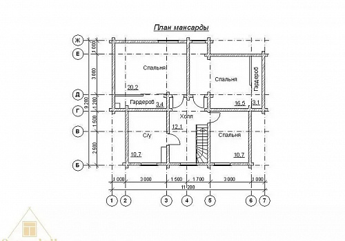 Двухэтажный дом из бруса 195х130 с террасой 3