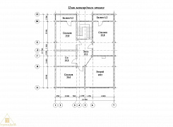 Двухэтажный дом из бруса 192х145 с террасой и балконом 3