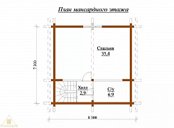 Объект №37: двухэтажный дом из бруса 192х145 с террасой 3